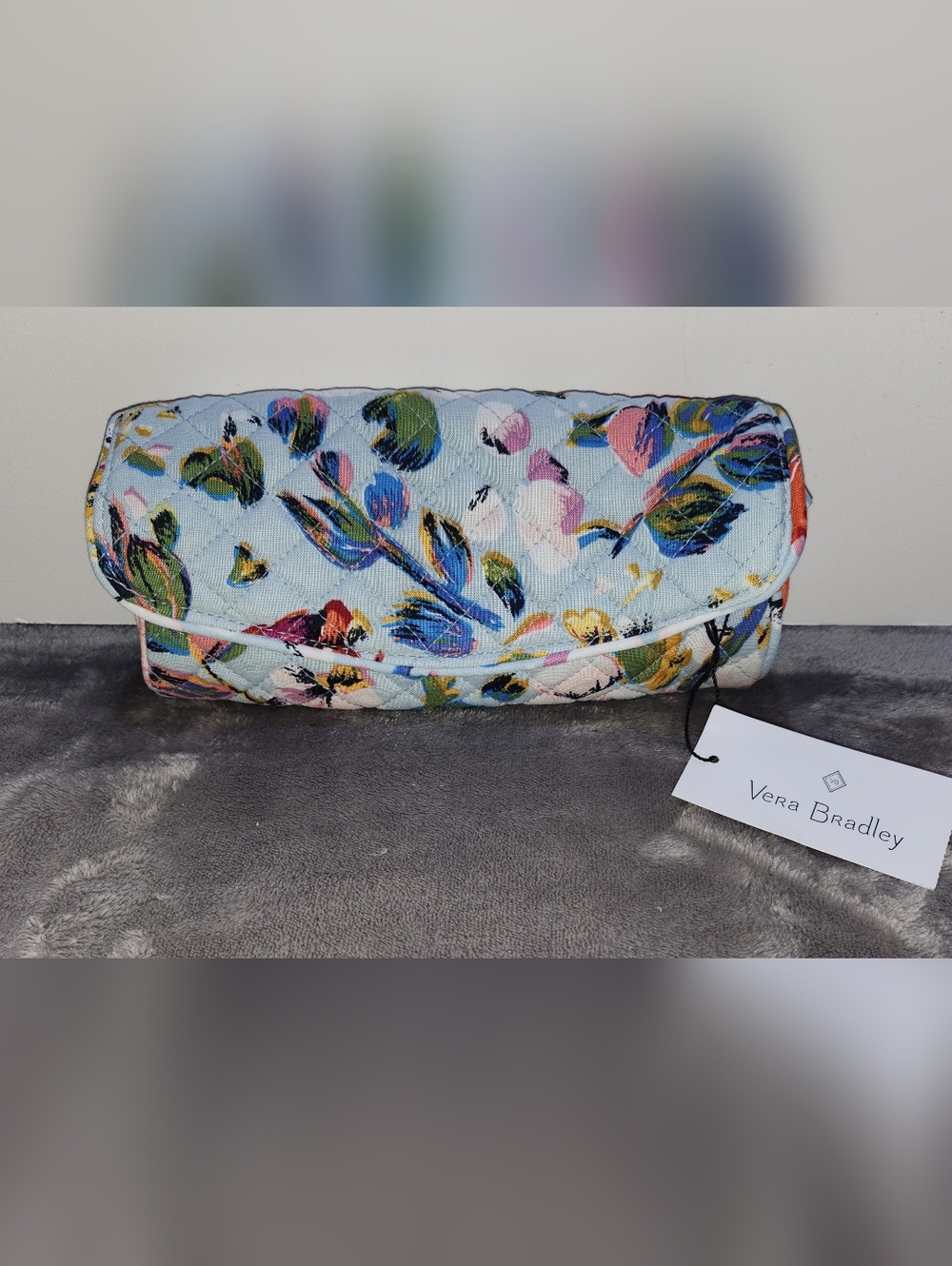 Vera Bradley Roll Makeup Brush & Pencil Case: Sea Air Floral